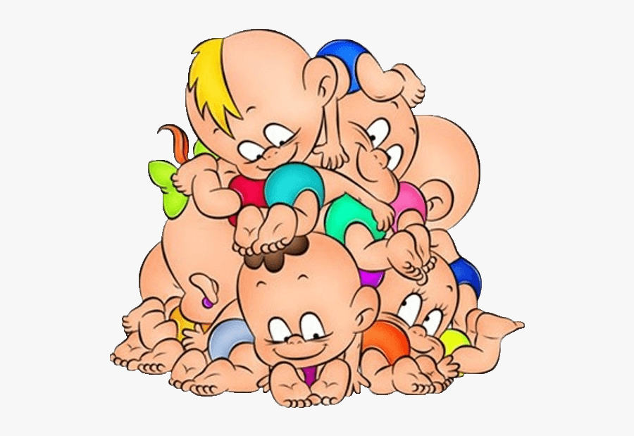 Cartoon Babies Clipart - Group Of Babies Png, Transparent Clipart