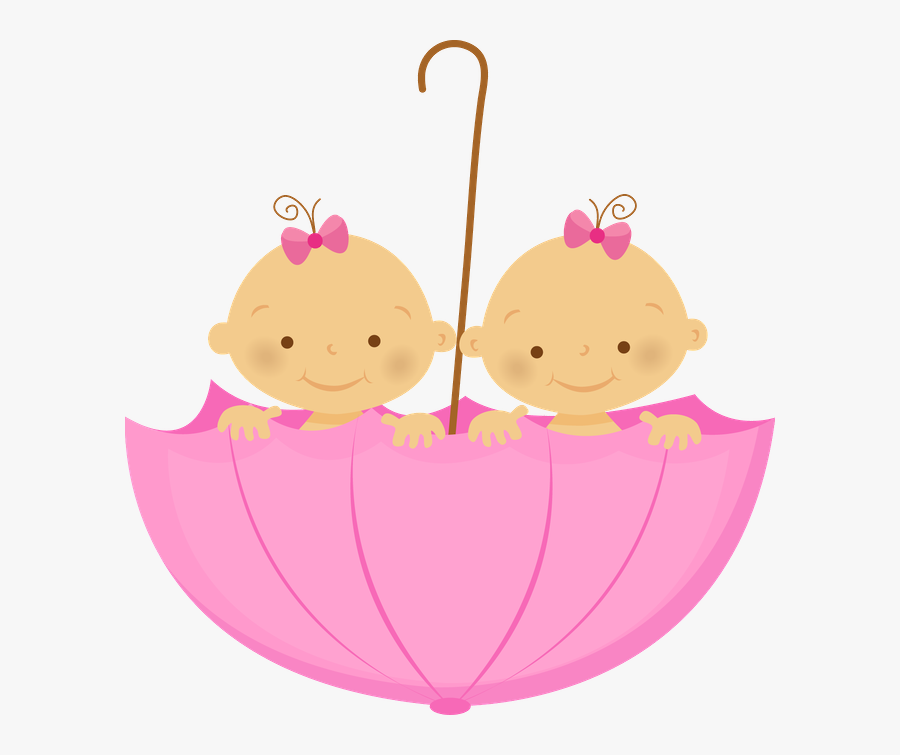 Gr Vida E Beb - Twin Girls Baby Cartoon, Transparent Clipart