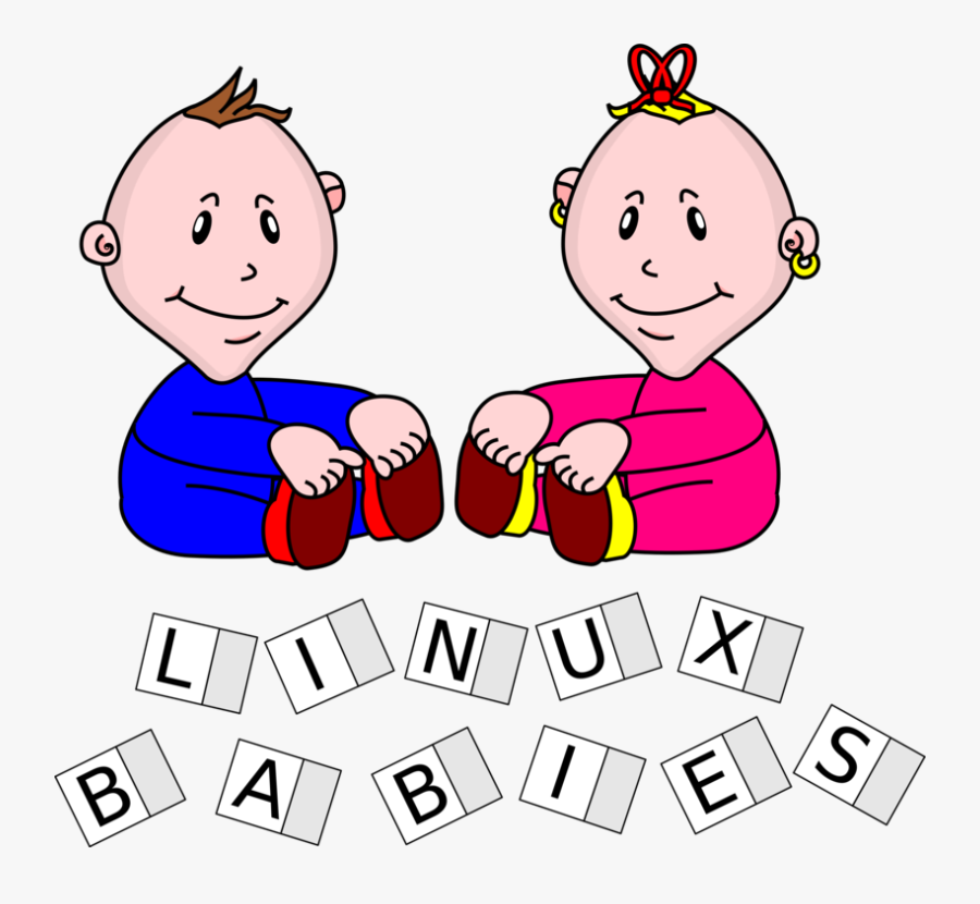 Linux Babies Svg Clip Arts - Boy And Girl Baby Png, Transparent Clipart