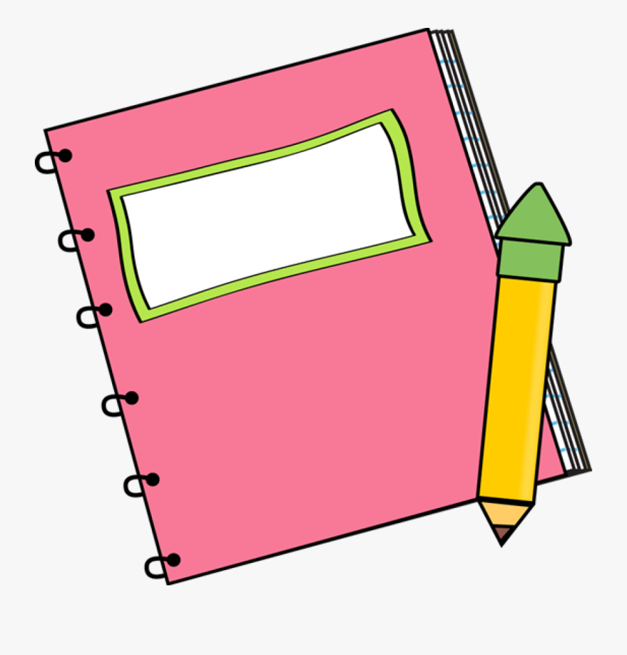 Paper Back School Clipart Pink - Book And Pencil Clipart, Transparent Clipart