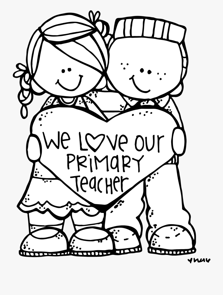 Love Primary Teacher Mhldsf %28c%29 Melonheadz Illustrating - Melonheadz Clipart Black And White Png, Transparent Clipart