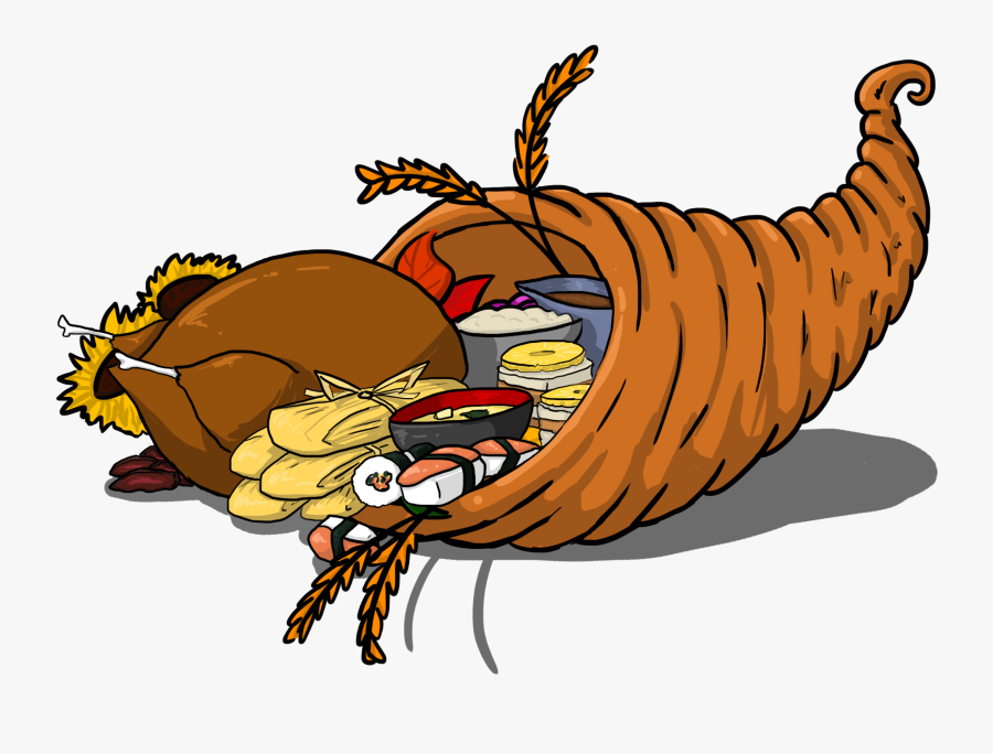 Cornucopia Cleveland Journal Thanksgiving - Thanksgiving Sushi Cartoon, Transparent Clipart
