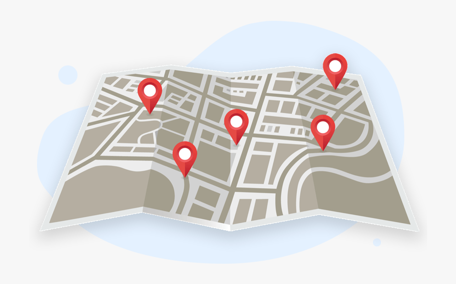 City Map Vector With Pointer, Transparent Clipart
