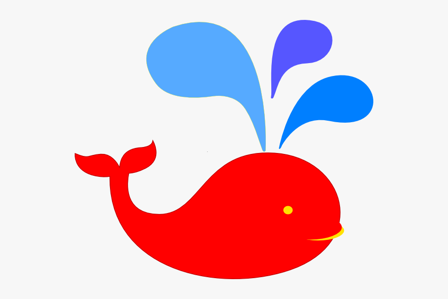 Red Whale, Blue Water Svg Clip Arts - Red Whale Clipart, Transparent Clipart