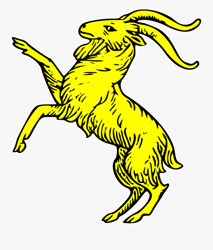 Goat Rampant - Coat Of Arms Goat, Transparent Clipart