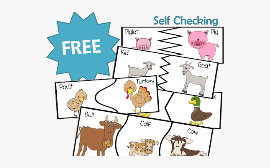 Goat Clipart Mommy - Mom And Baby Animal Matching, Transparent Clipart