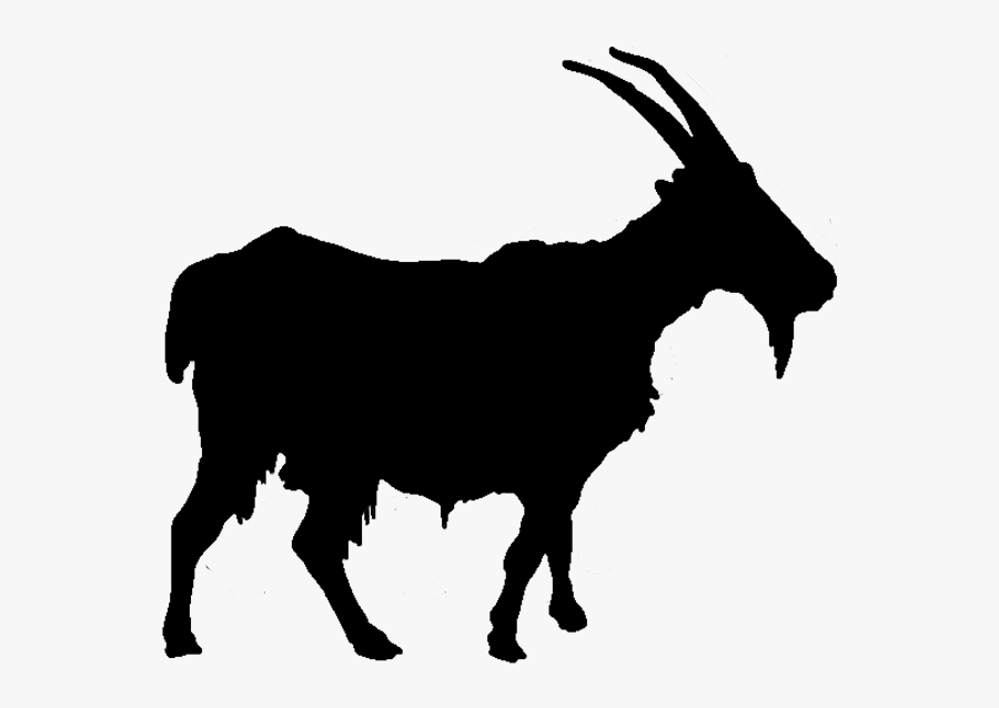 Nubian Dairy Goat Silhouettes Clipart - Goat, Transparent Clipart