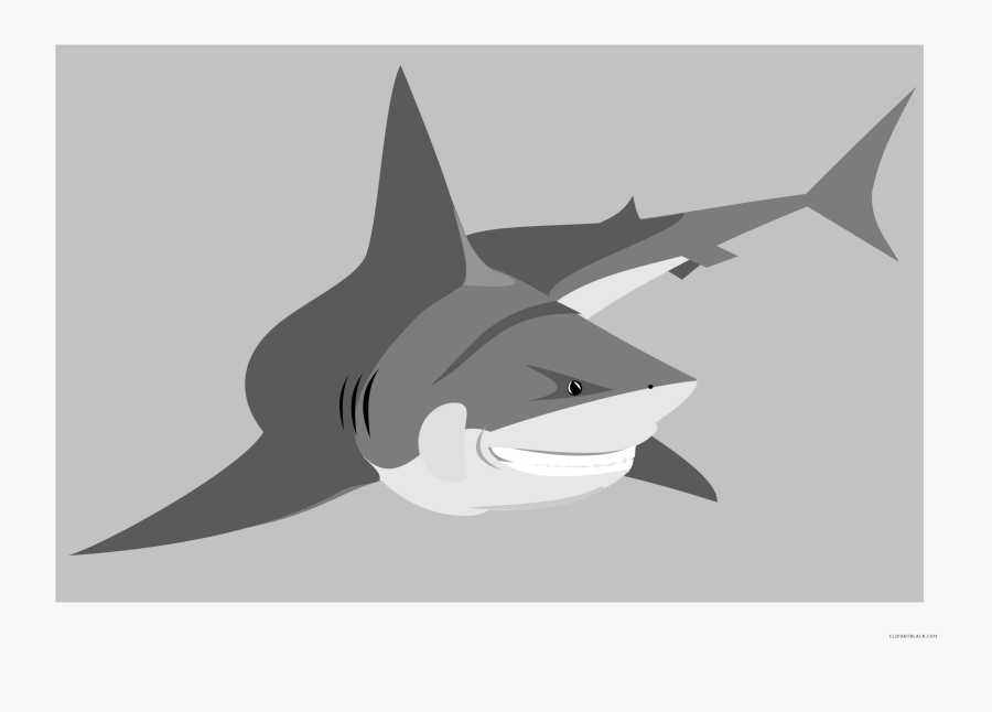 Friendly Shark Animal Free Black White Clipart Images - Octonauts And The Great White Shark Logo, Transparent Clipart
