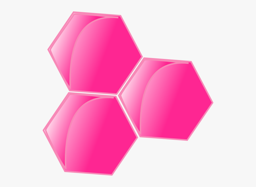 Pink Honeycomb Vector, Transparent Clipart