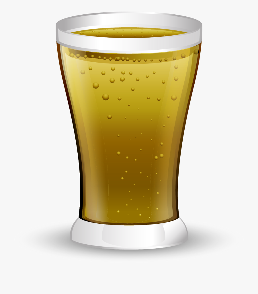 Drawn Beer Beer Cup - Beer Glass, Transparent Clipart