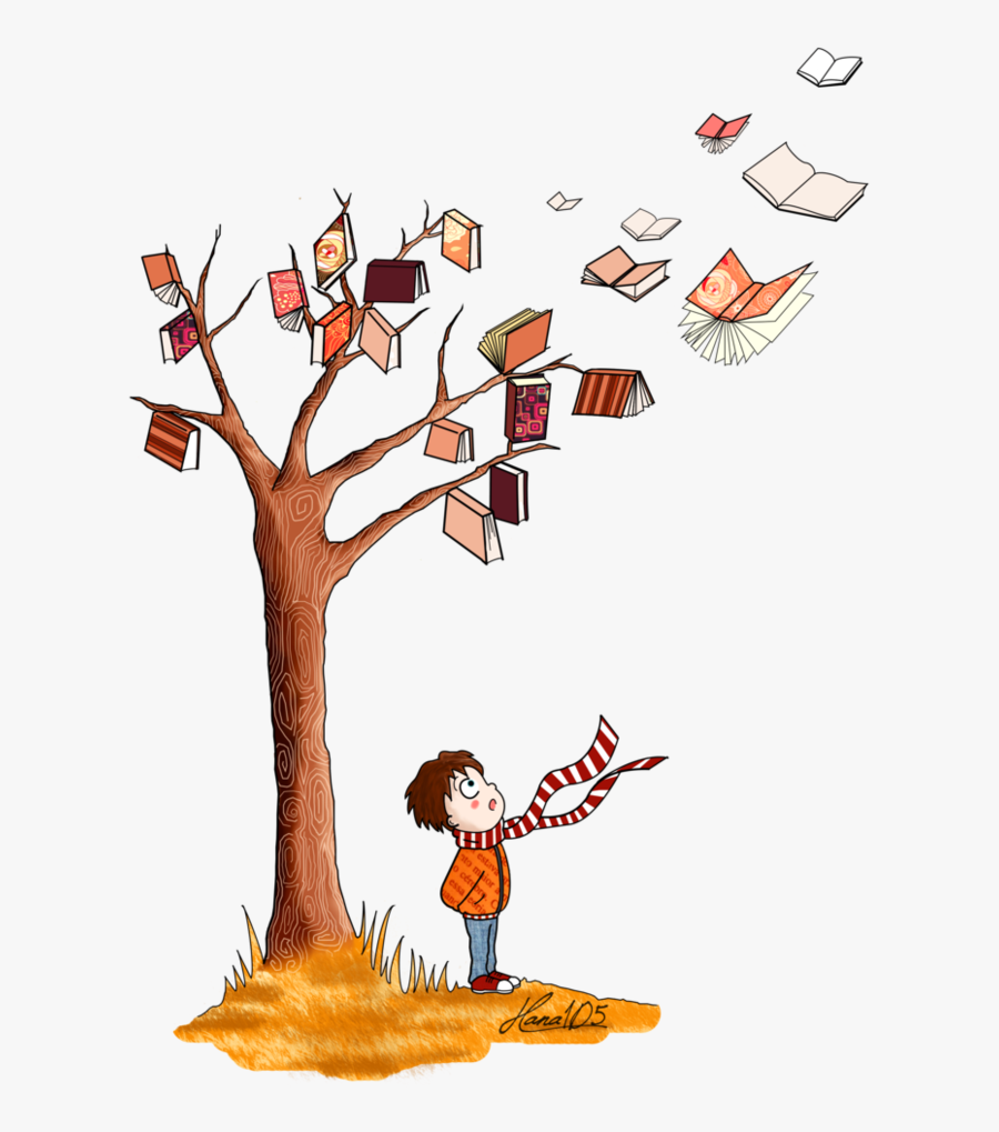 The Tree Of Books By Hana Book Tree, Summer Reading - Tree With Books Cartoon, Transparent Clipart