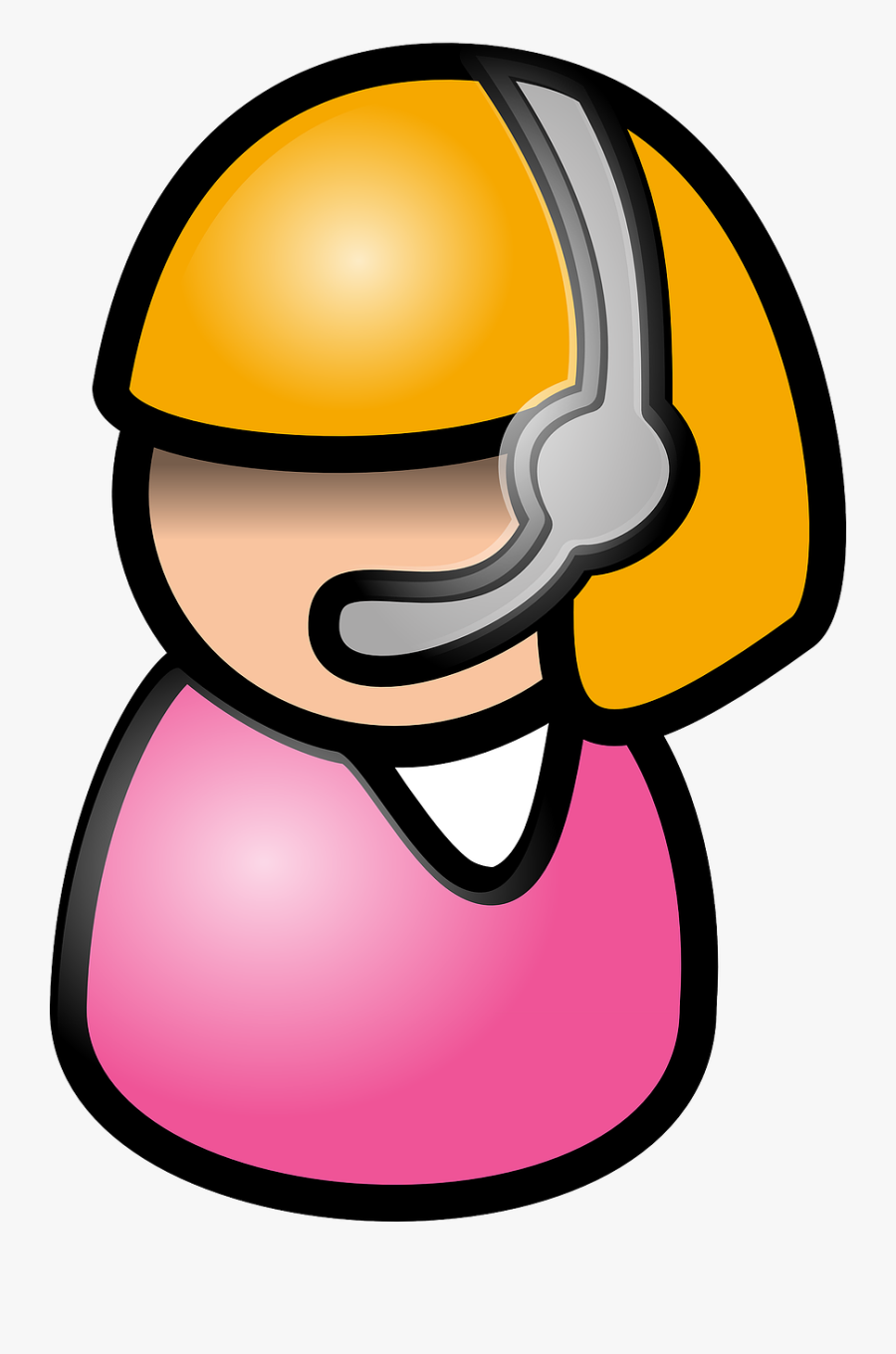 Girl Call Center Operator Free Picture - People Clipart, Transparent Clipart
