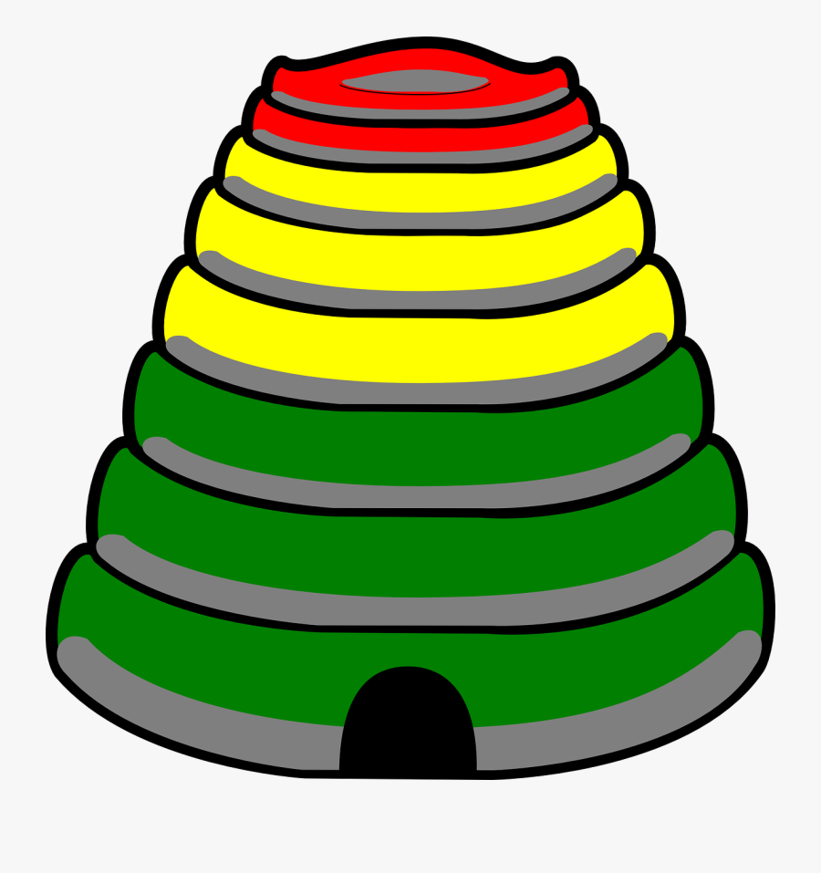 Honey Bee Hive Black And White Clip, Transparent Clipart