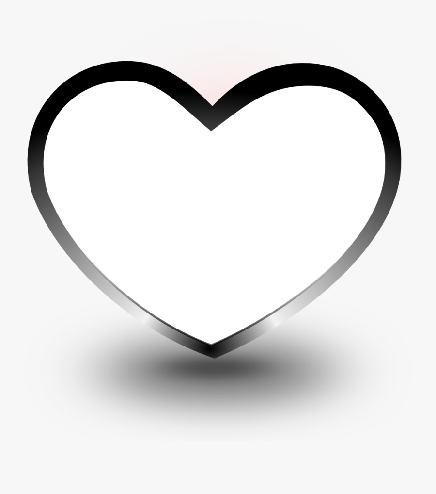 Heart Black White Line Art Valentine Coloring Book - Heart, Transparent Clipart