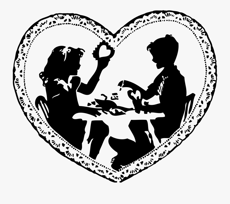 Valentines Love Heart Free Picture - Valentine Black And White, Transparent Clipart