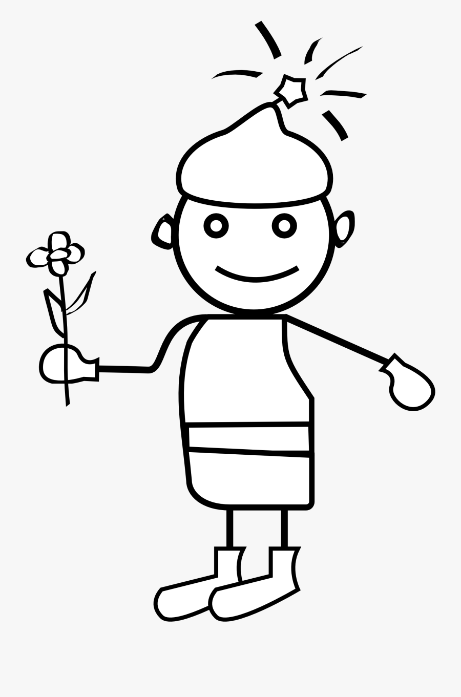 Black And White Boy Png, Transparent Clipart