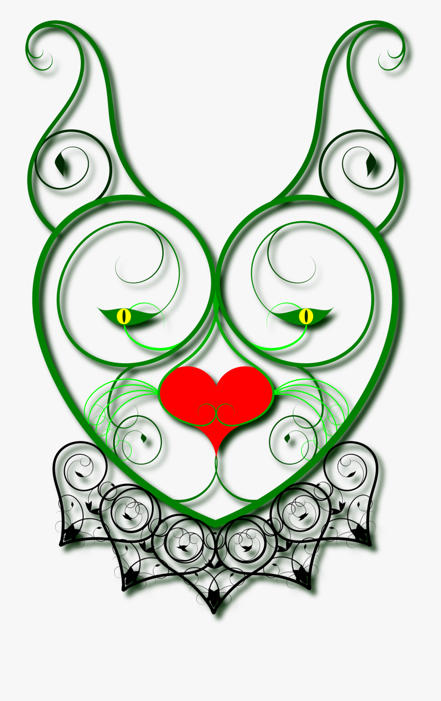 Valentine"s Card Svg Black And White - Heart, Transparent Clipart