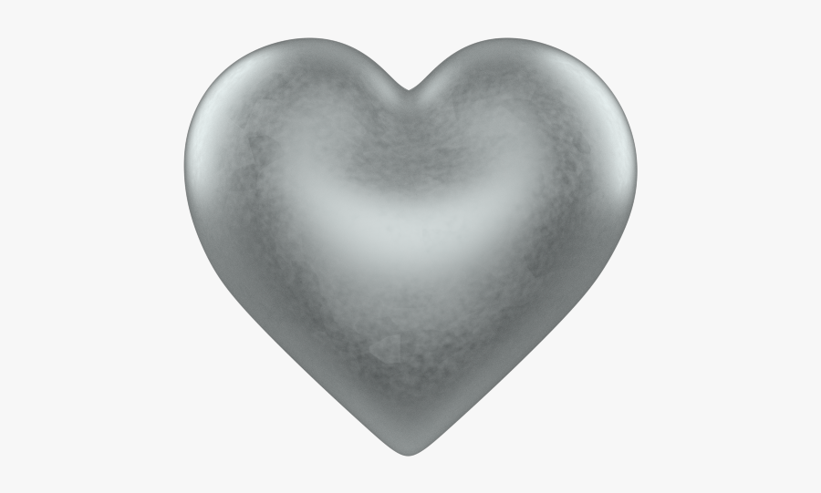 Silver 3d Love Heart With Transparent Background Valentine - Transparent Background Silver Heart Clipart, Transparent Clipart