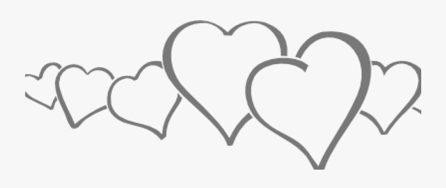 Line Clipart Hearts In A Line Clip Art At Clker Vector - Row Of Pink Hearts, Transparent Clipart