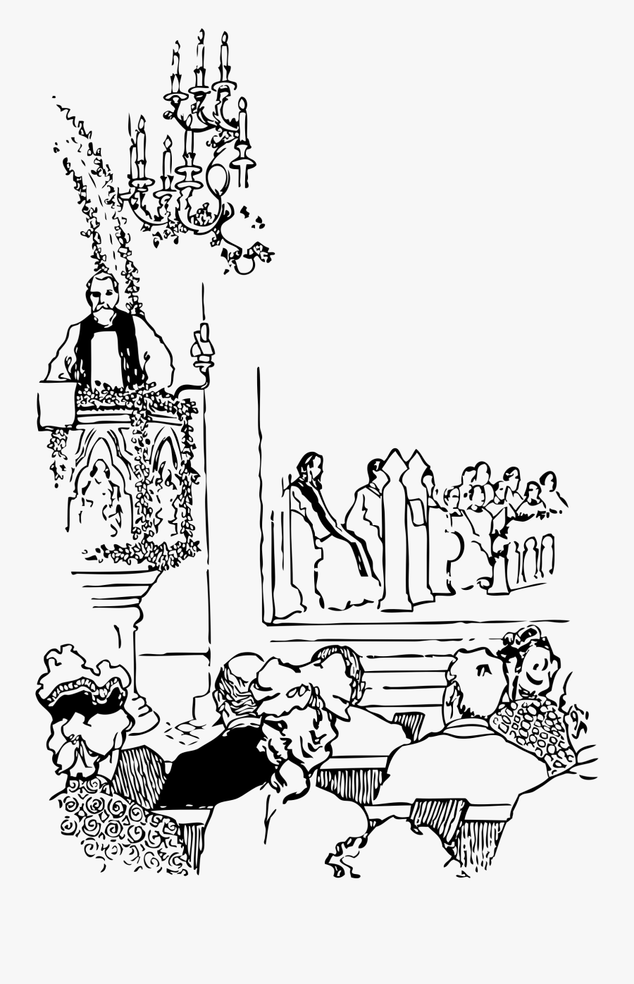 Inside Big Image Png - Inside Church Black And White Clipart, Transparent Clipart