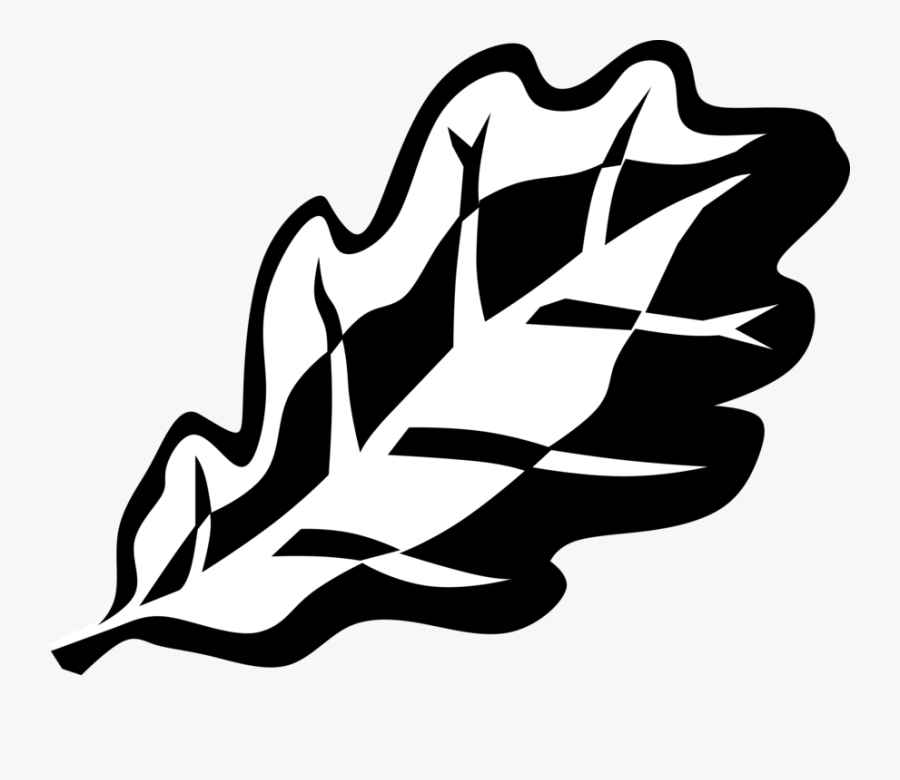 Clip Art Leaf Vector Black And White - Illustration, Transparent Clipart