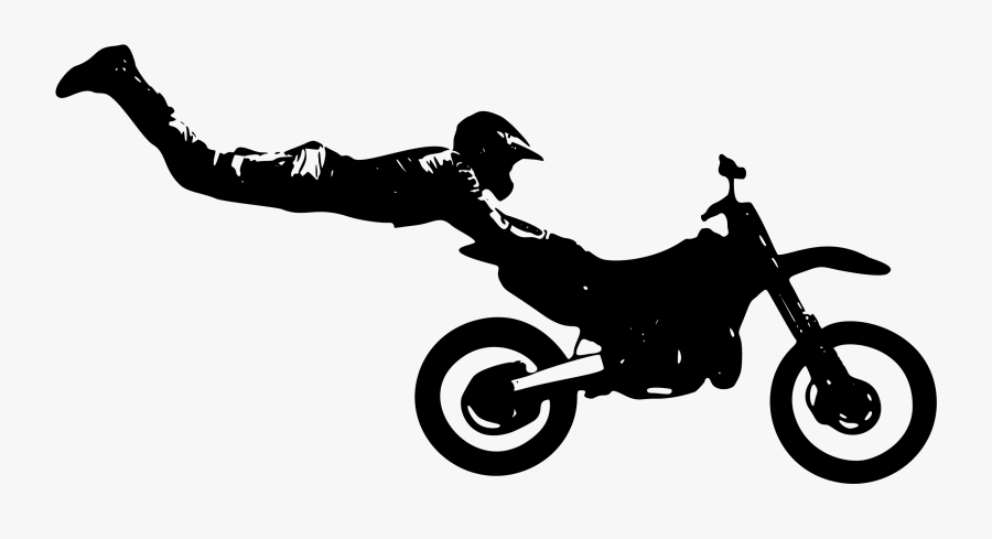 Clip Art Dirt Bike Silhouette Clip Art, Transparent Clipart