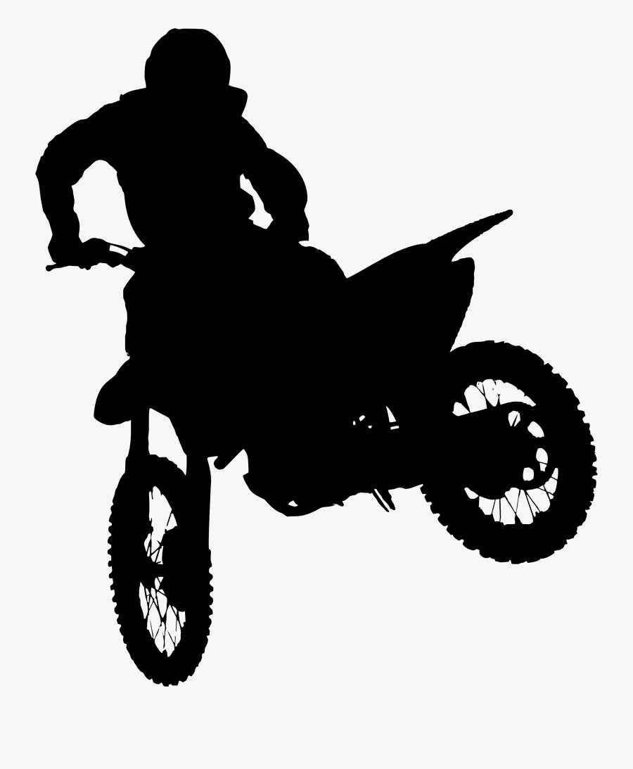 Transparent Dirt Bike Png - Dirt Bike Silhouette Png, Transparent Clipart