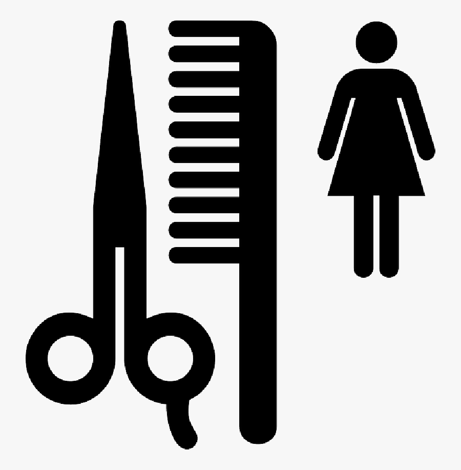 Sign, Scissors, Silhouette, Person, Hair, Shop, Beauty - Beauty Salon Clip Art, Transparent Clipart