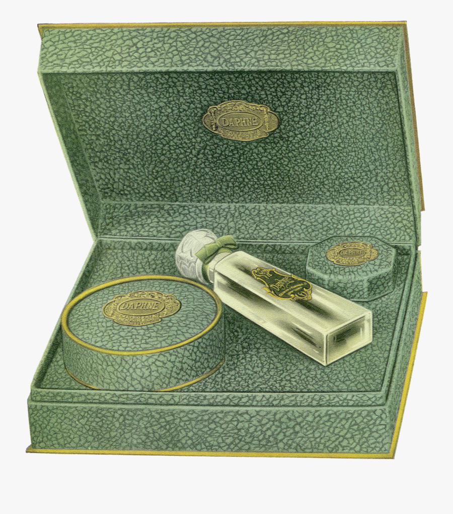 Antique Beauty Image Clipart Perfume Gift Box Digital, Transparent Clipart
