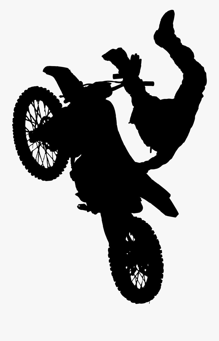 Transparent Dirt Bike Silhouette Png - Stunt Png, Transparent Clipart