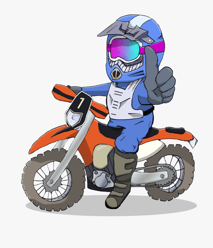 Bike Cartoontransparent Png Image & Clipart Free Download - Dirt Bike Ktm Cartoon, Transparent Clipart