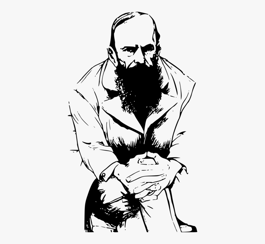 Art,monochrome Photography,facial Hair - Dostoevsky Clipart, Transparent Clipart