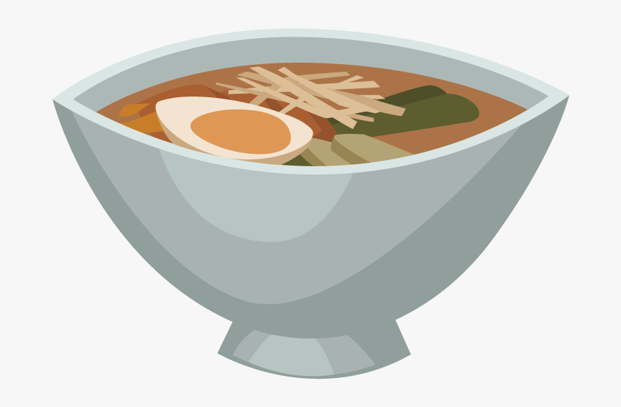 Ramen Japanese Cuisine Soup Chinese Cuisine Bowl - Boiled Egg, Transparent Clipart