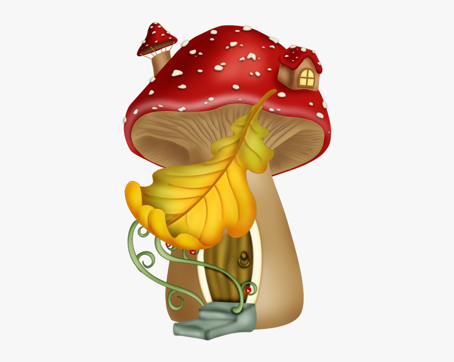 Gnome Clipart Mushroom House - Champignon De Dessin Animé, Transparent Clipart