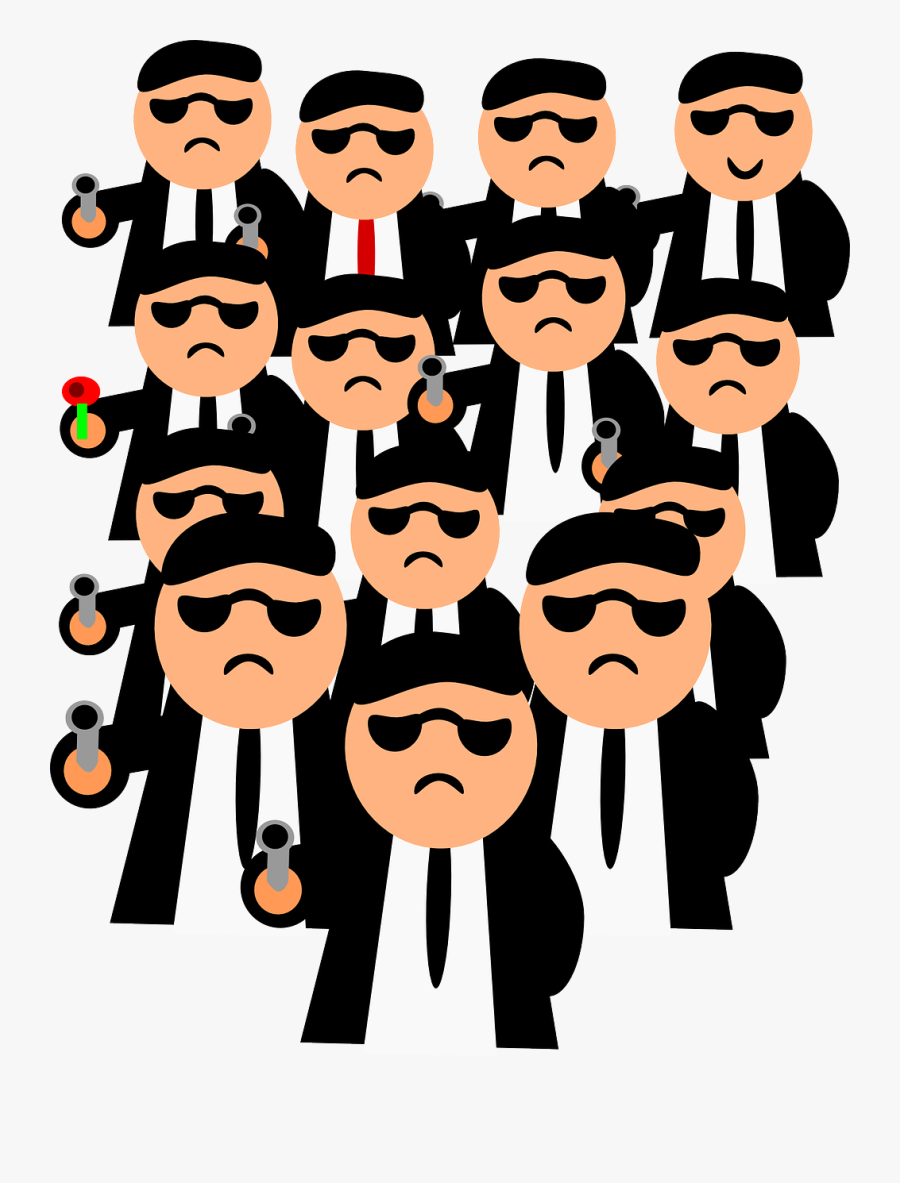 Men, Gangster, Robbery, Pistol, Person, Criminal, Gang - Gang Of Robbers Cartoon, Transparent Clipart