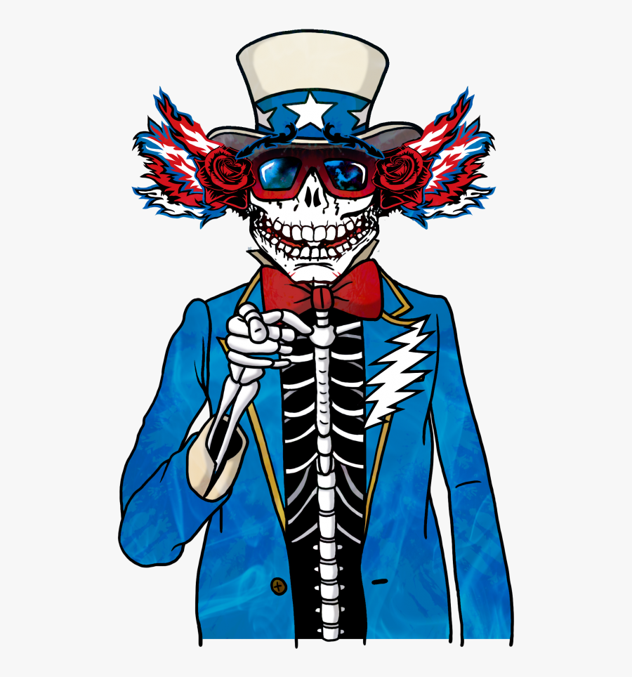 Skeleton Grateful Dead Art, Transparent Clipart