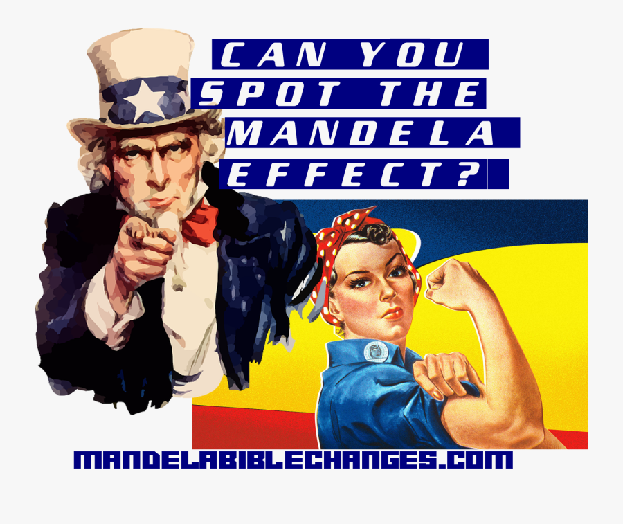 Uncle Sam & Rosie Riveter Changed By The Mandela Effect - High Quality Uncle Sam, Transparent Clipart