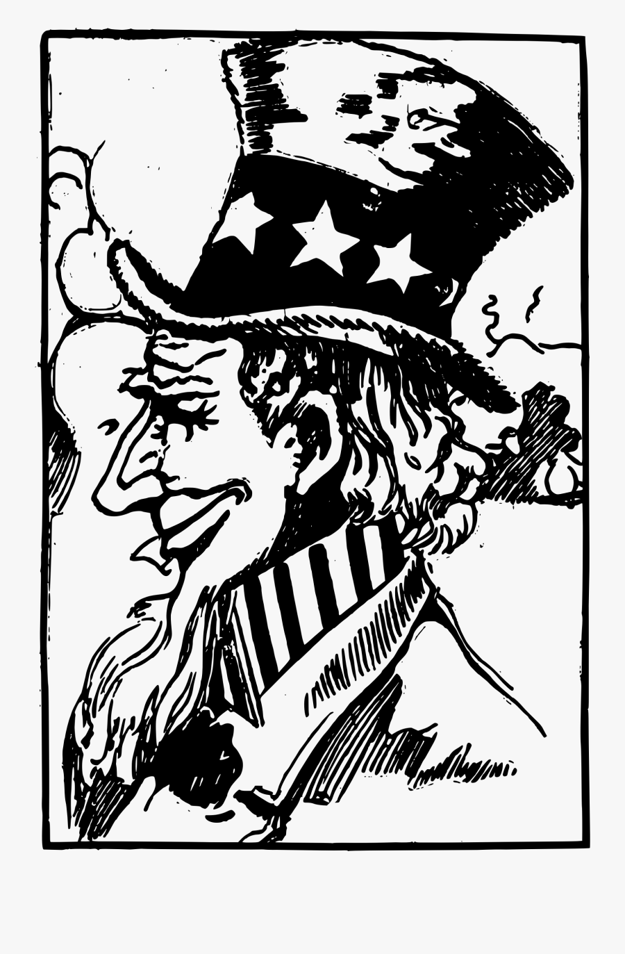 Clipart Creepy Uncle Sam Png Creepy Uncle Sam - Illustration, Transparent Clipart
