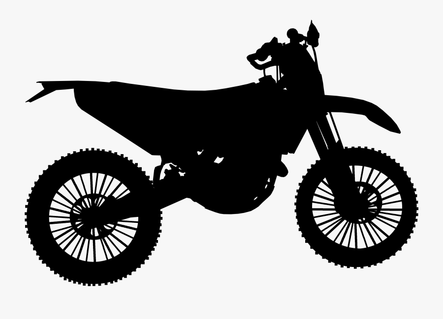 Silhouette Of A Bike - Ktm Dirt Bike Silhouette, Transparent Clipart