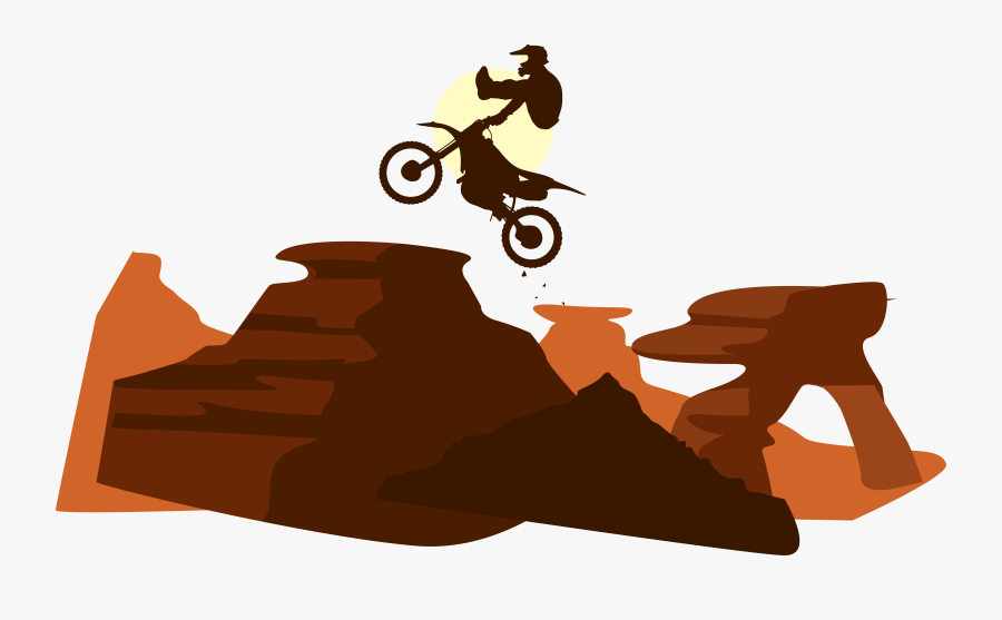 Motocross Clipart Bike Jump - Bike Jumping Clipart, Transparent Clipart