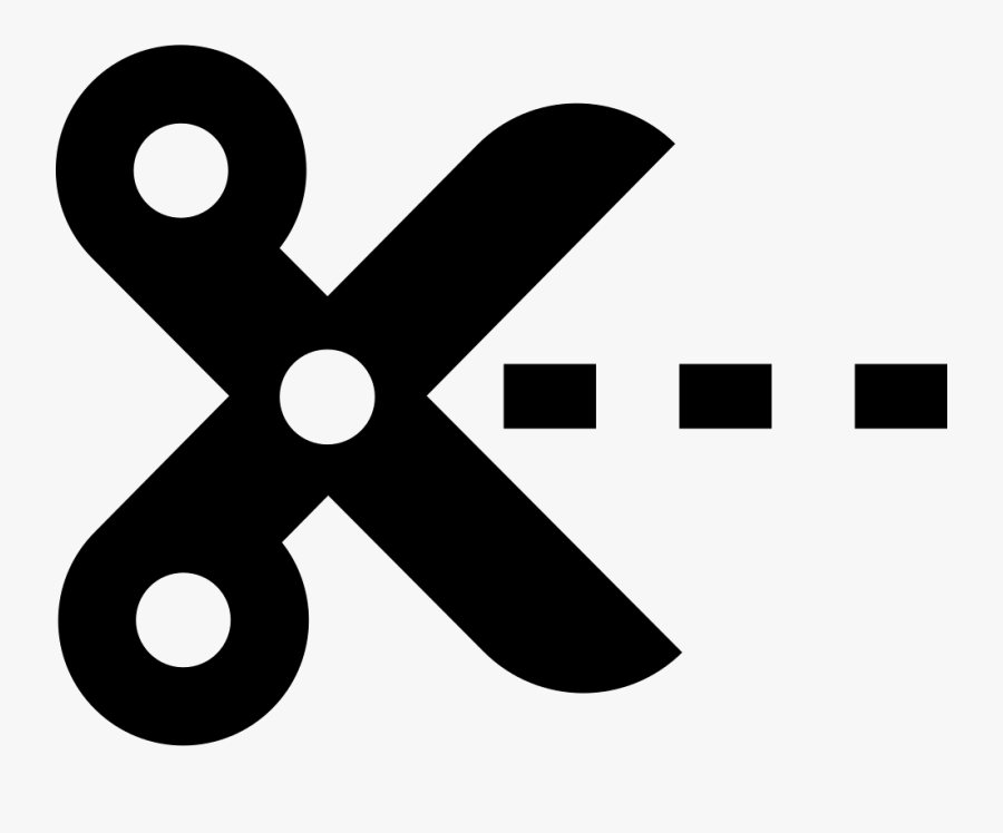Cutting On Broken Line - Imagen De Tijeras Cortando, Transparent Clipart