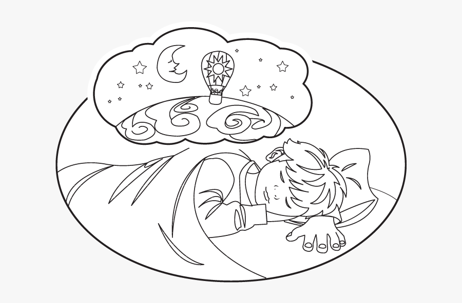 Drawing On A Boy Dreaming, Transparent Clipart