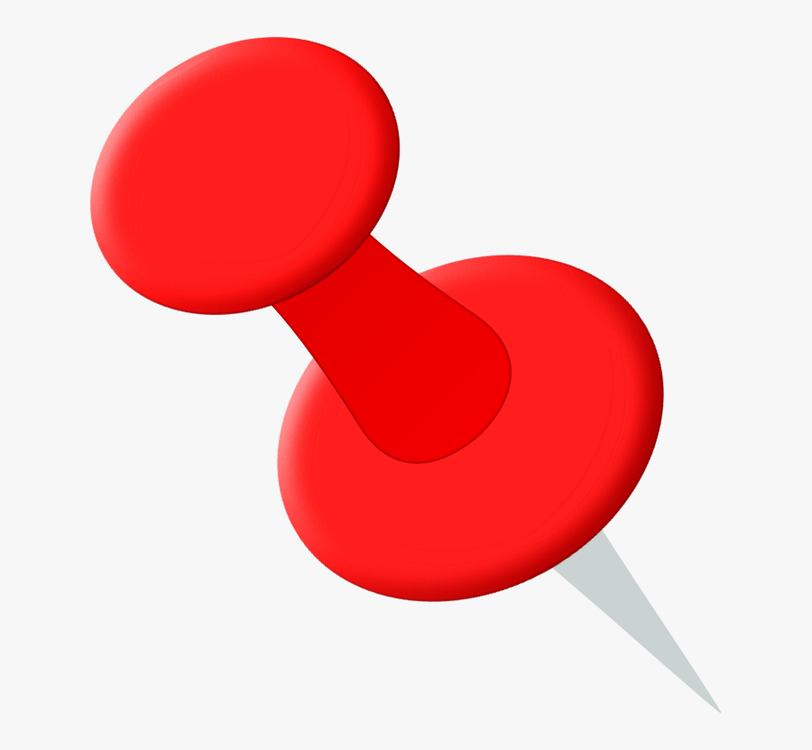 Line,red,drawing Pin - Push Pin Clip Art, Transparent Clipart