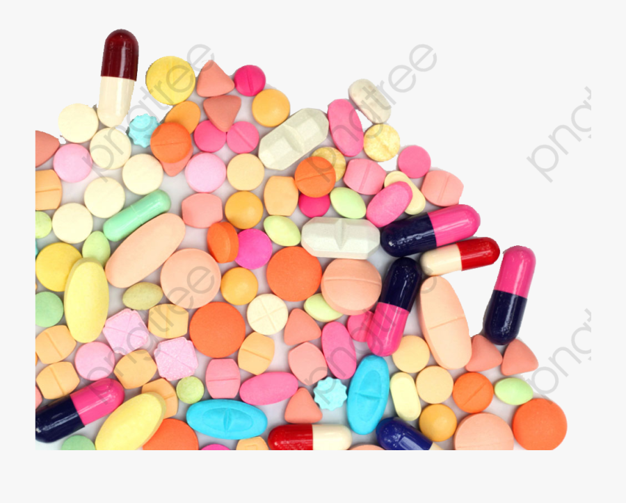 Drug Capsules Background - Microcrystalline Cellulose Filler, Transparent Clipart