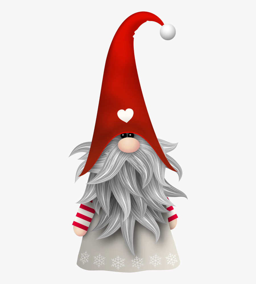 Transparent Santa Beard Clipart - Scandinavian Christmas Gnome Clipart, Transparent Clipart