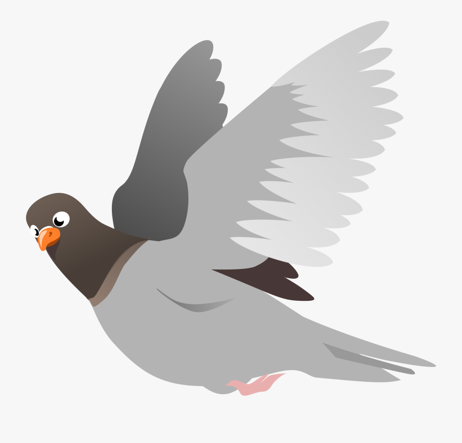 A Flying Pigeon - Pigeon Clip Art, Transparent Clipart