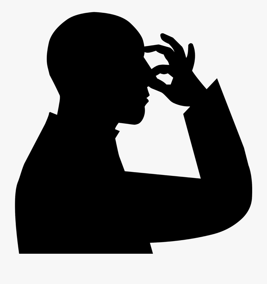 Transparent Person Sneezing Clipart - Putting Makeup Silhouette, Transparent Clipart