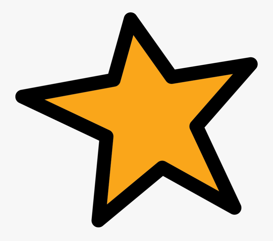 2019 Outlined Star Orange - Colored Star Clipart Outlined, Transparent Clipart