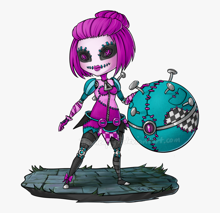 Orianna Sewn Chaos Chibi By 7guineapig7 - Sewn Chaos Orianna Ball, Transparent Clipart