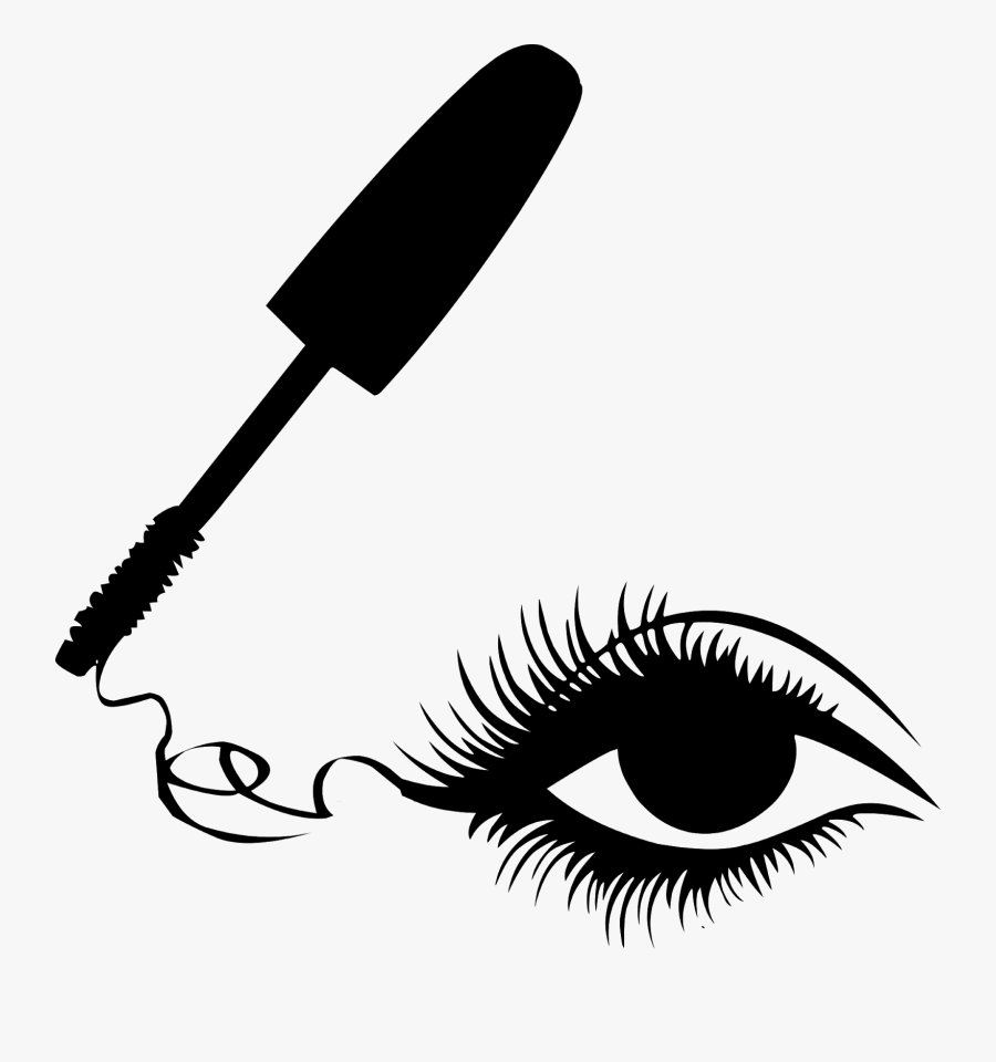 Eye Makeup And Using Mascara Silhouette - Makeup Silhouette, Transparent Clipart